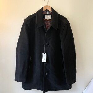 Cole Haan Men's Wool Plush Car Coat, size: XXL, color: blk